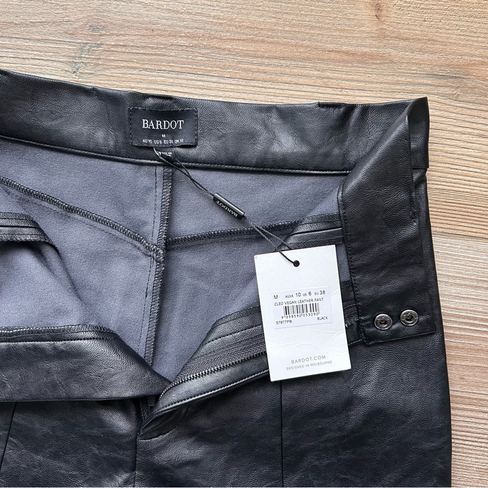 Bardot Polly Vegan Leather Pant in Black - Picture 5 of 10